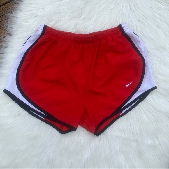 Nike Pants - Nike Dri-Fit Red, White & Black Running Shorts M